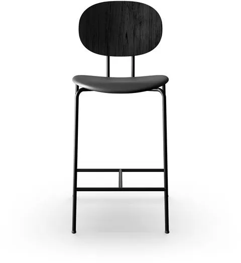 Sibast Furniture Piet Hein 吧椅 黑色橡木和黑色皮革