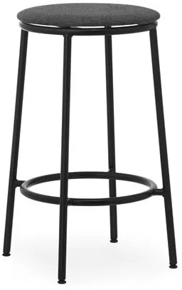 Normann Copenhagen Circa 吧椅 H65 软垫 黑色/MLF16 黑色