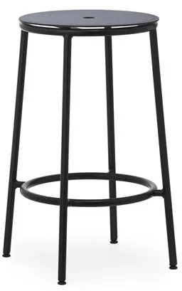Normann Copenhagen Circa 吧椅 H65 黑色/黑色铝
