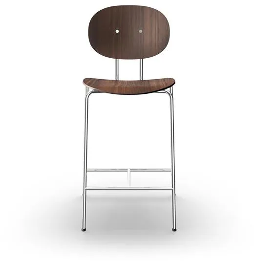 Sibast Furniture Piet Hein 吧椅 铬合金 胡桃木