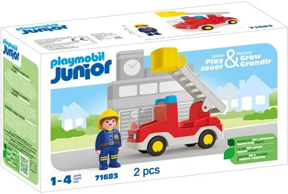 Playmobil 1.2.3 - 初级消防车带梯子