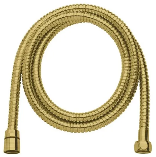 Damixa 金属淋浴软管 1500 毫米，拉丝黄铜 PVD