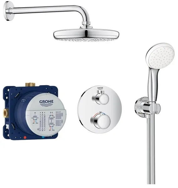 Grohe Grohtherm 淋浴套装,配 Tempesta 210,铬色