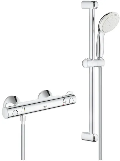 Grohe Tempesta II 淋浴套装,含 Grohtherm 800 淋浴龙头,镀铬