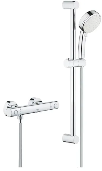 Grohe Tempesta Cosmopolitan 100 淋浴套装,配有 Grohtherm 800 Cosmopolitan 淋浴龙头,镀铬