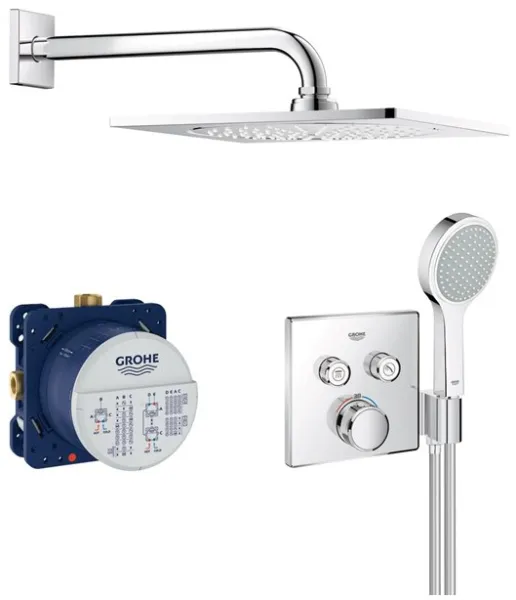 Grohe Grohtherm SmartControl 带淋浴头的淋浴套装,铬色