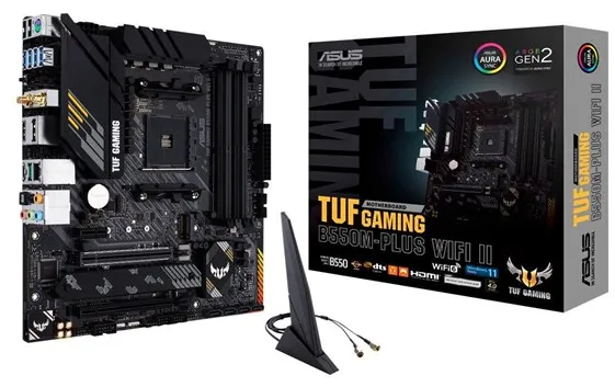 ASUS TUF GAMING B550M-PLUS WIFI II 主板 - AMD B550 - AMD AM4 插槽 - DDR4 内存 - Micro-ATX