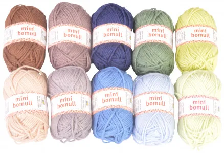 Järbo Minibomull 纱线包 04 森林色 10g - 10 个 - Järbo Minibomull 纱线包 04 森林色