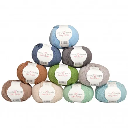 Infinity Hearts Baby Merino 纱线包 03 自然色 - 10 个 - Infinity Hearts Baby Merino 纱线包 03 自然色