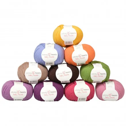 Infinity Hearts Baby Merino 纱线包 09 夏季 - 10 个 - Infinity Hearts Baby Merino 纱线包 09 夏季