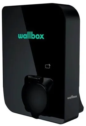 Wallbox Copper SB 充电盒,带 Wi-Fi 11 kW Type 1 和 2,黑色