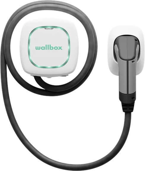 Wallbox Pulsar Plus 充电盒,带 Wi-Fi,22 kW,7 米,Type 2,白色