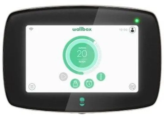 Wallbox Commander 2 充电盒,带 Wi-Fi,22 kW,5 米,Type 2,黑色