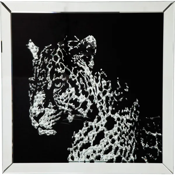 KARE DESIGN 海报,镜面豹纹 - 多色,带框,(80x80cm)