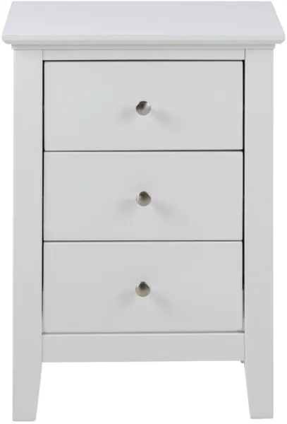 ACT NORDIC Linnea 床头柜，带 3 个抽屉 - 白色 MDF (45x34)