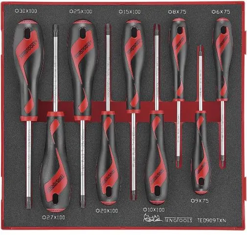 Teng Tools Torx 螺丝刀套装 TED906TXN,9 件套