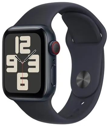 Apple Watch SE GPS + Cellular 40mm - 午夜色铝金属表壳配午夜色运动表带 - M/L