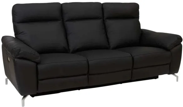 Furnhouse Selesta 3人 黑色皮革 222x96x101cm