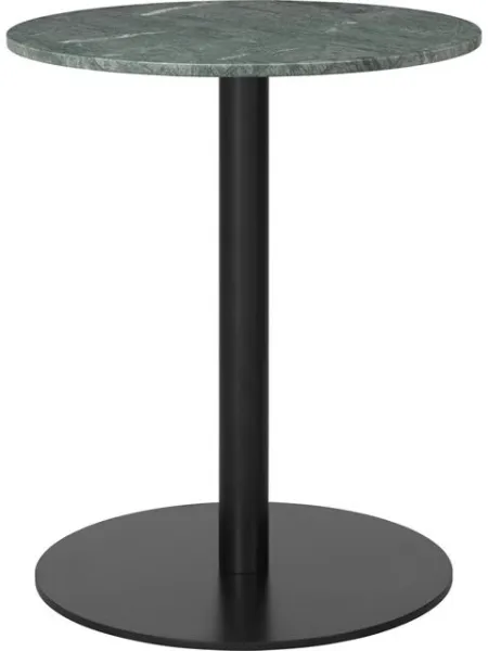 GUBI 1.0 圆形咖啡桌 Ø60 cm,带大理石底座和抛光黄铜框架