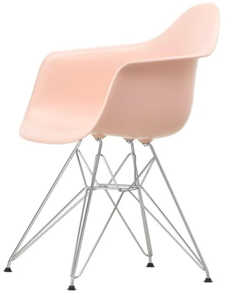 Vitra Eames Plastic DAR 餐椅 RE 淡玫瑰色/铬