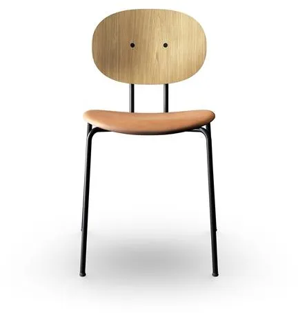 Sibast Furniture Piet Hein 餐椅 黑色橡木和干邑皮革