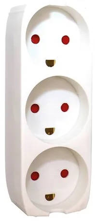 Gripo 三孔带接地插座,白色