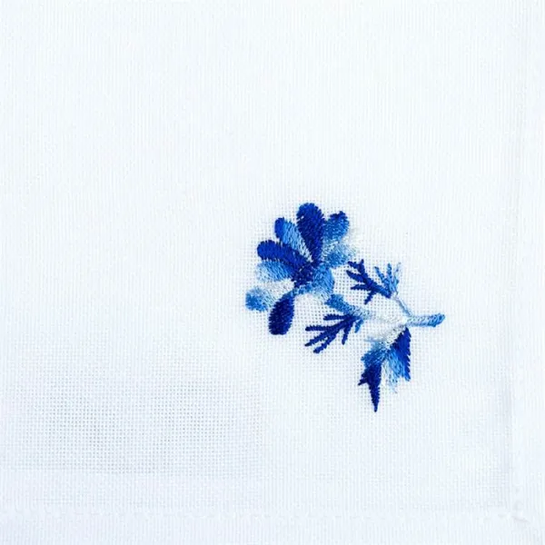 Langkilde & Søn 布餐巾 - 百日菊 - 蓝花