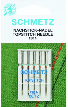 Schmetz 缝纫机针 Topstich 130N 尺寸 90 - 5 支装