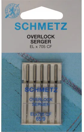 Schmetz Overlock - 缝纫机针 ELx705 CF 尺寸 80-90 - 5 支装