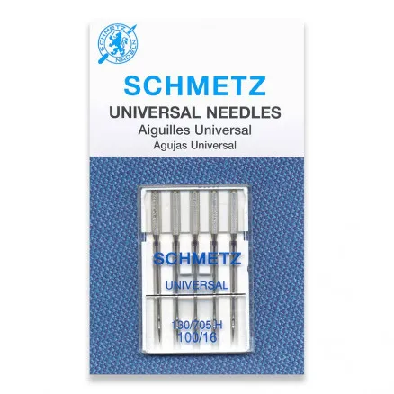 Schmetz 通用缝纫机针 130/705H 100号 - 5支装