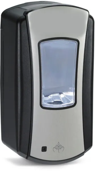 停产:Pristine 感应皂液器,LTX,黑色/铬色,1200 毫升