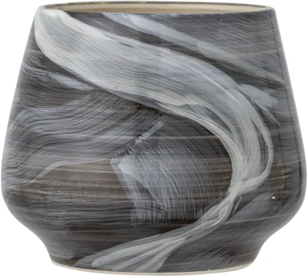 Skjalm，花盆，棕色，石器