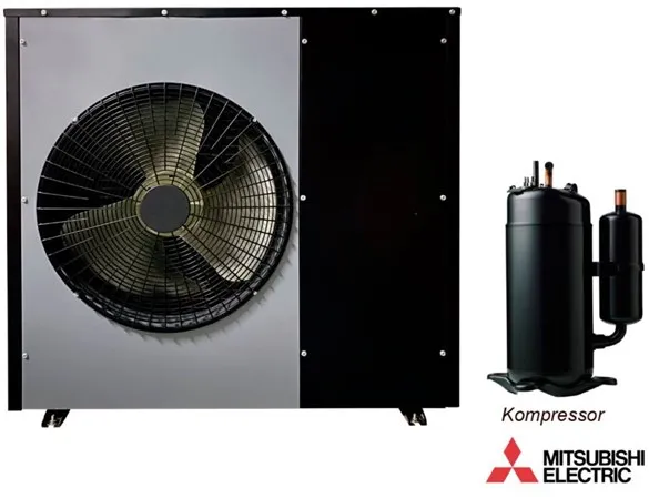 Andersen Electric Nordic One 空气/水热泵,带 WiFi,12kW,黑色