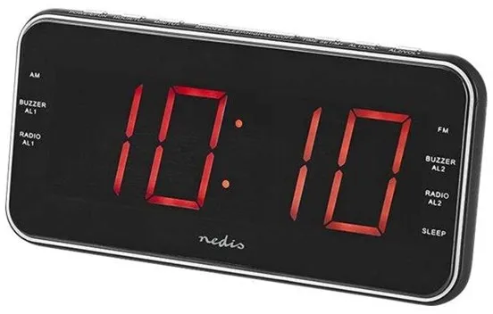 Nedis CLAR004BK - 时钟收音机 - AM/FM